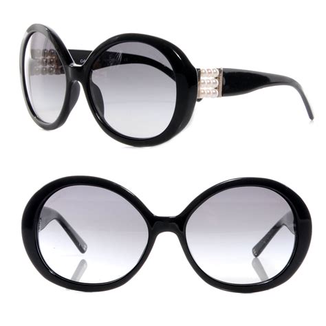 chanel sunglasses with pearls|chanel sunglasses pearl on side.